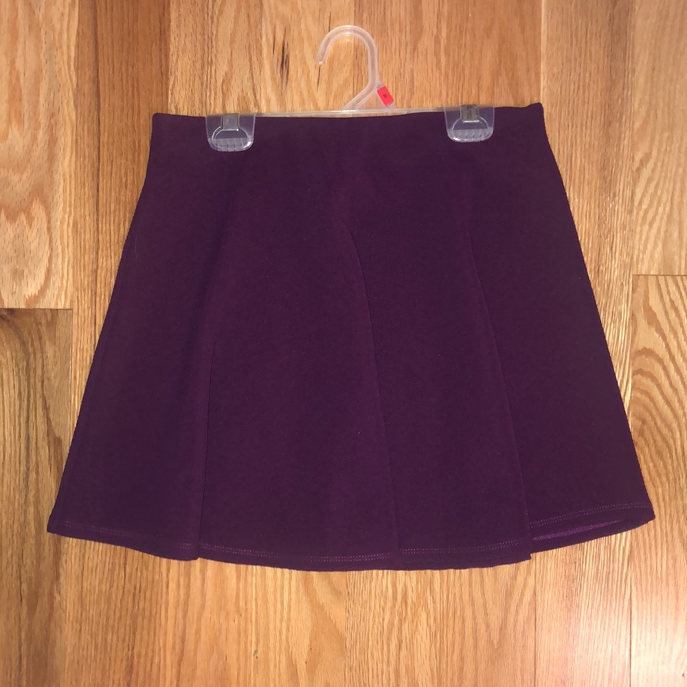 Burgundy skater skirt